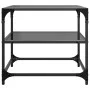 Mesa de centro superficie de vidrio acero negra 50x50x45 cm de , Mesas de centro - Ref: Foro24-846008, Precio: 41,14 €, Descu...