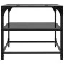 Mesa de centro superficie de vidrio acero negra 50x50x45 cm de , Mesas de centro - Ref: Foro24-846008, Precio: 41,14 €, Descu...