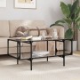 Mesa de centro superficie de vidrio acero negra 98,5x50x45 cm de , Mesas de centro - Ref: Foro24-846043, Precio: 78,82 €, Des...