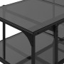 Mesa de centro superficie de vidrio acero negra 98,5x50x45 cm de , Mesas de centro - Ref: Foro24-846043, Precio: 78,82 €, Des...