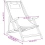 Silla de playa plegable madera maciza de eucalipto y tela hojas de , Sillas de jardín - Ref: Foro24-366562, Precio: 67,13 €, ...
