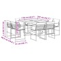 Juego de comedor de jardín 9 piezas con cojines textileno negro de , Conjuntos de jardín - Ref: Foro24-3295078, Precio: 434,5...