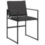 Juego de comedor de jardín 5 pzas con cojines textileno negro de , Conjuntos de jardín - Ref: Foro24-3295073, Precio: 258,01 ...