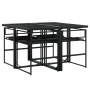 Juego de comedor de jardín 5 pzas con cojines textileno negro de , Conjuntos de jardín - Ref: Foro24-3295073, Precio: 262,19 ...