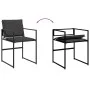 Juego de comedor de jardín 5 pzas con cojines textileno negro de , Conjuntos de jardín - Ref: Foro24-3295073, Precio: 258,01 ...