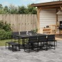 Juego de comedor de jardín 11 pzas con cojines textileno negro de , Conjuntos de jardín - Ref: Foro24-3295084, Precio: 484,85...