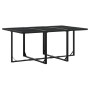 Juego de comedor de jardín 11 pzas con cojines textileno negro de , Conjuntos de jardín - Ref: Foro24-3295084, Precio: 484,85...