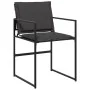 Juego de comedor de jardín 11 pzas con cojines textileno negro de , Conjuntos de jardín - Ref: Foro24-3295084, Precio: 477,18...