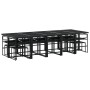 Juego de comedor de jardín 15 pzas con cojines textileno negro de , Conjuntos de jardín - Ref: Foro24-3295086, Precio: 777,40...