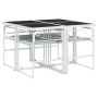 Juego de comedor de jardín 5 pzas con cojines textilene blanco de , Conjuntos de jardín - Ref: Foro24-3295103, Precio: 261,81...