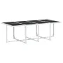 Juego de comedor de jardín 9 pzas con cojines textilene blanco de , Conjuntos de jardín - Ref: Foro24-3295090, Precio: 515,47...