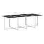 Juego de comedor de jardín 9 pzas con cojines textilene blanco de , Conjuntos de jardín - Ref: Foro24-3295090, Precio: 521,18...