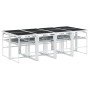 Juego de comedor de jardín 9 pzas con cojines textilene blanco de , Conjuntos de jardín - Ref: Foro24-3295090, Precio: 521,18...