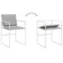 Juego de comedor de jardín 9 pzas con cojines textilene blanco de , Conjuntos de jardín - Ref: Foro24-3295090, Precio: 515,47...