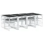 Juego de comedor de jardín 13 pzas con cojines textilene blanco de , Conjuntos de jardín - Ref: Foro24-3295115, Precio: 594,3...