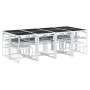 Juego de comedor de jardín 13 pzas con cojines textilene blanco de , Conjuntos de jardín - Ref: Foro24-3295115, Precio: 601,8...