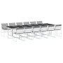 Juego de comedor de jardín 13 pzas con cojines textilene blanco de , Conjuntos de jardín - Ref: Foro24-3295092, Precio: 810,3...