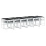 Juego de comedor de jardín 13 pzas con cojines textilene blanco de , Conjuntos de jardín - Ref: Foro24-3295092, Precio: 810,3...