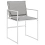 Juego de comedor de jardín 11 pzas con cojines textilene blanco de , Conjuntos de jardín - Ref: Foro24-3295099, Precio: 472,0...