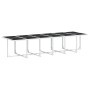 Juego de comedor de jardín 17 pzas con cojines textilene blanco de , Conjuntos de jardín - Ref: Foro24-3295117, Precio: 886,1...