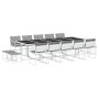 Juego de comedor de jardín 15 pzas con cojines textilene blanco de , Conjuntos de jardín - Ref: Foro24-3295101, Precio: 766,0...