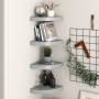 Estantes flotantes de pared 4 uds MDF gris 25x25x3,8 cm de vidaXL, Estantes y estanterías - Ref: Foro24-323903, Precio: 43,87...