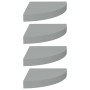 Estantes flotantes de pared 4 uds MDF gris 25x25x3,8 cm de vidaXL, Estantes y estanterías - Ref: Foro24-323903, Precio: 43,87...