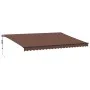 Toldo retráctil automático con luces LED marrón 500x300 cm de , Toldos - Ref: Foro24-3310219, Precio: 622,38 €, Descuento: %