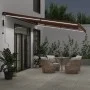 Toldo retráctil automático con luces LED marrón 500x300 cm de , Toldos - Ref: Foro24-3310219, Precio: 622,38 €, Descuento: %