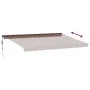 Toldo retráctil automático con luces LED marrón 500x300 cm de , Toldos - Ref: Foro24-3310219, Precio: 622,38 €, Descuento: %