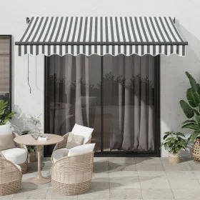 Toldo retráctil automático gris antracita y blanco 300x250 cm de , Toldos - Ref: Foro24-3310225, Precio: 322,90 €, Descuento: %
