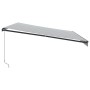 Toldo retráctil manual gris antracita y blanco 500x300 cm de , Toldos - Ref: Foro24-3310238, Precio: 446,85 €, Descuento: %