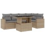 Juego de sofás jardín con cojines 6 pzas ratán sintético beige de , Conjuntos de jardín - Ref: Foro24-3267259, Precio: 428,85...