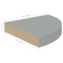 Estantes flotantes de pared 4 uds MDF gris 25x25x3,8 cm de vidaXL, Estantes y estanterías - Ref: Foro24-323903, Precio: 43,87...