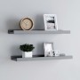 Repisa para marcos de fotos 2 uds MDF gris 40x9x3 cm de vidaXL, Estantes y estanterías - Ref: Foro24-323934, Precio: 17,84 €,...