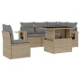 Juego de sofás jardín con cojines 6 pzas ratán sintético beige de , Conjuntos de jardín - Ref: Foro24-3267909, Precio: 433,46...