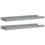 Repisa para marcos de fotos 2 uds MDF gris 40x9x3 cm de vidaXL, Estantes y estanterías - Ref: Foro24-323934, Precio: 17,84 €,...