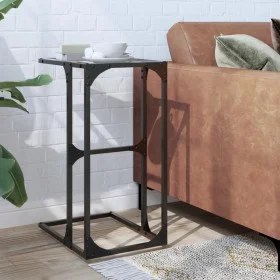 Beistelltisch mit transparentem Glas und Stahl 40x30x61,5 cm von , Seitentische - Ref: Foro24-846036, Preis: 29,16 €, Rabatt: %
