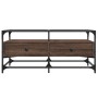Mesa de centro con puertas de vidrio marrón roble 68,5x50x50 cm de , Mesas de centro - Ref: Foro24-846048, Precio: 96,26 €, D...