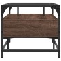 Mesa de centro con puertas de vidrio marrón roble 68,5x50x50 cm de , Mesas de centro - Ref: Foro24-846048, Precio: 96,26 €, D...
