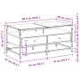 Mesa de centro con puertas de vidrio marrón roble 68,5x50x50 cm de , Mesas de centro - Ref: Foro24-846048, Precio: 96,26 €, D...