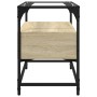 Mueble TV cristal y madera ingeniería roble Sonoma 60x35x51 cm de , Muebles TV - Ref: Foro24-846055, Precio: 56,82 €, Descuen...