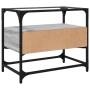 Mueble TV cristal y madera ingeniería gris Sonoma 60x35x51 cm de , Muebles TV - Ref: Foro24-846057, Precio: 61,36 €, Descuent...