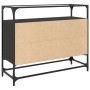 Aparador tapa de cristal y madera ingeniería negro 98x35x81 cm de , Aparadores - Ref: Foro24-846069, Precio: 106,71 €, Descue...
