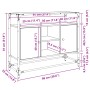 Aparador tapa de cristal y madera ingeniería negro 98x35x81 cm de , Aparadores - Ref: Foro24-846069, Precio: 106,71 €, Descue...