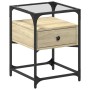 Mesita de noche madera de ingeniería roble Sonoma 40x40x55 cm de , Mesitas de noche - Ref: Foro24-846076, Precio: 54,87 €, De...