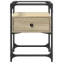 Mesita de noche madera de ingeniería roble Sonoma 40x40x55 cm de , Mesitas de noche - Ref: Foro24-846076, Precio: 54,87 €, De...