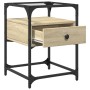 Mesita de noche madera de ingeniería roble Sonoma 40x40x55 cm de , Mesitas de noche - Ref: Foro24-846076, Precio: 54,87 €, De...