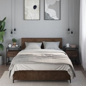 Mesitas noche 2 uds madera ingeniería marrón roble 40x40x55 cm de , Mesitas de noche - Ref: Foro24-846083, Precio: 86,16 €, D...