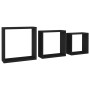 Estantes cubo de pared 3 unidades MDF negro de vidaXL, Estantes y estanterías - Ref: Foro24-323950, Precio: 34,33 €, Descuent...